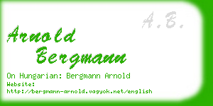 arnold bergmann business card